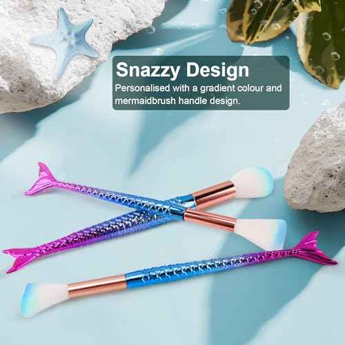 NICEMOVIC Stocking Stuffers for Girls, 20PCS Frozen Princess Makeup Brushes Sets, Teen Girl Gifts Trendy Stuff Christmas Gift Ideas Stocking Stuffers for Girls Kids Make Up Tool Set