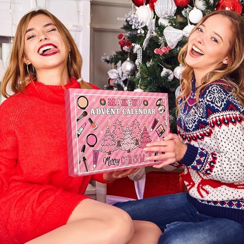 Makeup Advent Calendar 2025 Teen Girls Women Beauty Make Up Advent Calendar 24 Days Christmas Countdown Makeup Gift Set for Women Teen Girls