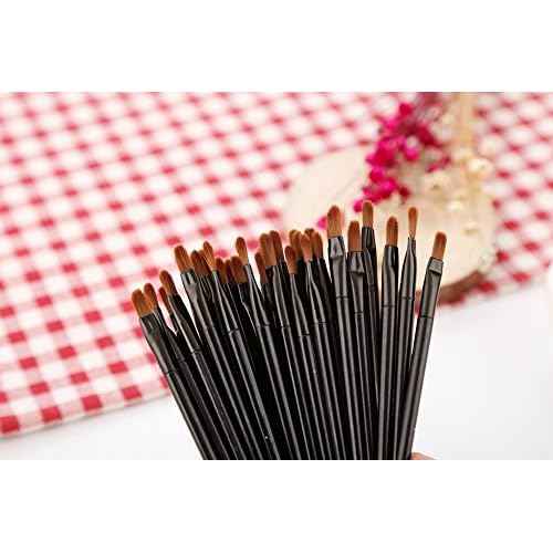 50 Pieces Lip Brushes, Pro Multifunctional Makeup Brush, Lipstick Gloss Wands Applicator Cosmetic Tool Kits, Black