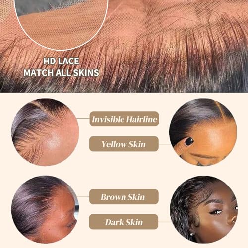 LICHANG 200 Density 13x4 Lace Front Wigs Human Hair 13x4 HD Frontal Human Hair Lace Front Wigs Straight Wigs Human Hair Straight Glueless Human Pre Plucked for Women 26 Inch