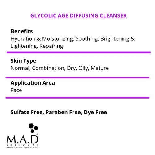 M.A.D Skincare Anti-Aging Glycolic Age Diffusing Cleanser 13.5 fl. oz. [2 Pack]