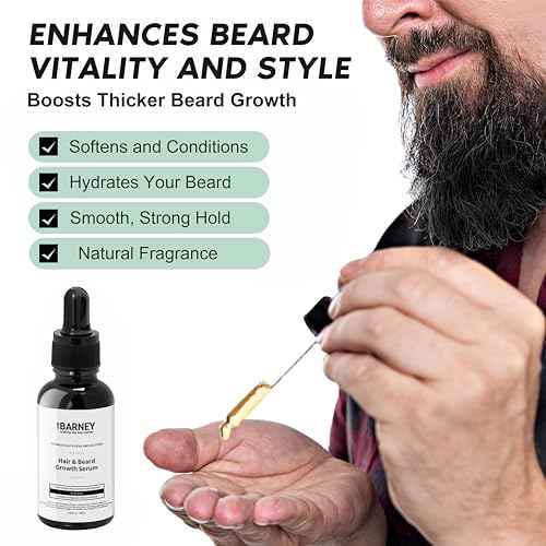 5% Minoxidil Hair and Beard Growth Serum - Natural Extracts, Biotin & Caffeine - Promotes Stronger, Thicker, Fuller Hair and Beard Growth - For Men and Women