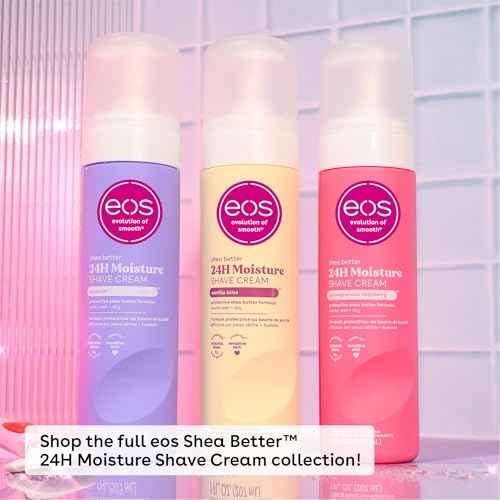 eos Shea Better Shave Cream- Pomegranate Raspberry, Shea Butter Skincare, Shaving Cream for Women, 14 fl oz, 2-Pack