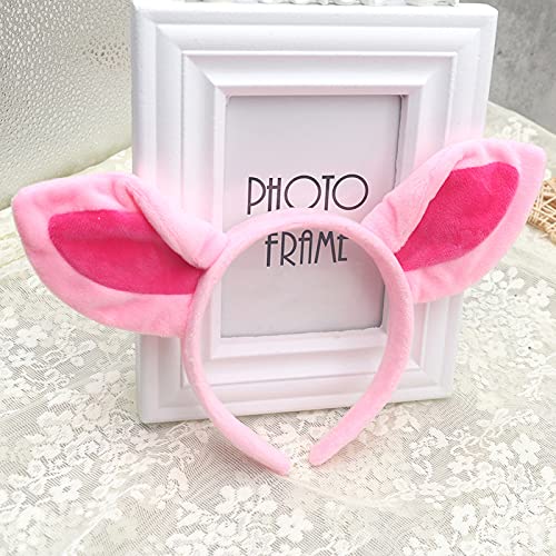 YAXAMING Halloween Pig Ears Headband Nose Bow Tie Tail Pink Pig Hair Hoops Bands Bowtie Animal Headpiece Hairband Women Christmas Holiday Festival Parade Cosplay Dress Up Birthday Party Accessories