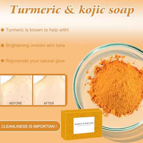 4Pcs Turmeric Wash and Care Three Piece Set,Turmeric Trio: Facial Wash,Cleansing Mousse & Soap for Skin Care,Turmeric Cleansing Exfoliating Pads,Turmeric Face Wash for Face & Body