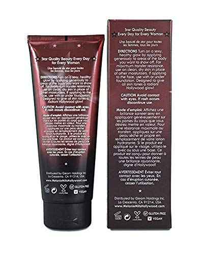 Melanie Mills Hollywood Gleam Body Radiance All In One Makeup, Moisturizer & Glow For Face & Body - Rose Gold, 3.4 fl.oz.