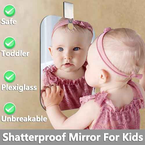 2 Pack Shower Mirror Fogless for Shaving, Larger 10.7x8 inch Plexiglass Hand Mirror for Shower, Plastic Small Wall Mirrors for Travel, Unbreakable Little Mirrors, Camping Mirro, Hanging, Espejos