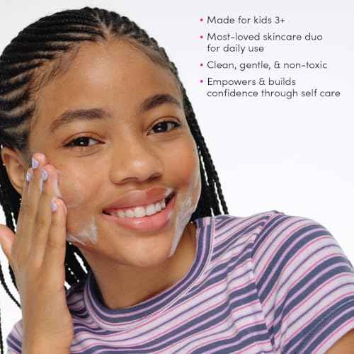 Evereden Barbie Limited Edition Kids Happy Face Duo + Exclusive Accessories | Multi-Vitamin Face Wash & Cream Set with Stickers + Bracelets | Clean Skin Care for 3+ | Barbie Gift Box for Kids