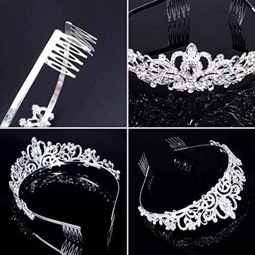 COCIDE Tiara Crystal Crowns Rhinestone Crown Bride Bridal Wedding Birthday Party for Women