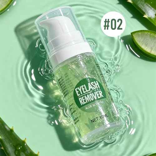 2Pcs Eyelash Remover for Extensions, Clear Eyelash Extension Remover Gel with Aloe and Cherry, Effortlessly Lash Extension Removal, No Irritation Easy to Apply & Quick Removal, Leaves Lash Soft, Clean