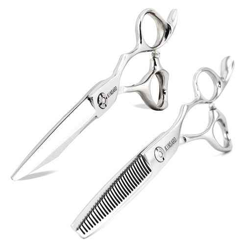 Barber Scissors Set Hair Scissor Set 6 Inch Hair Shears Professional Haircut Scissors Thinning Shear Japan 440C Kinsaro