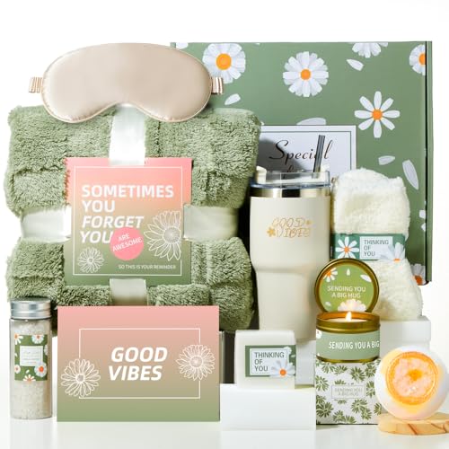 Care Package for Women Get Well Gift Baskets After Surgery Birthday Gifts Self Care Relaxing Spa Thinking of You Blanket