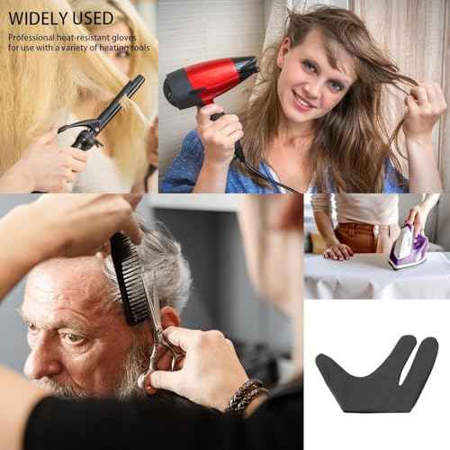 Hair Dye 3 Finger Heat Protector | Hair Styling Gloves Heat Resistant,Professional 3 Finger Protection