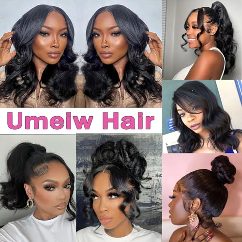 360 Body Wave Full Lace Front Wigs Human Hair Pre Plucked With Baby Hair 200 Density 360 HD Transparent Lace Front Wigs For Black Women Natural Color 18 inch