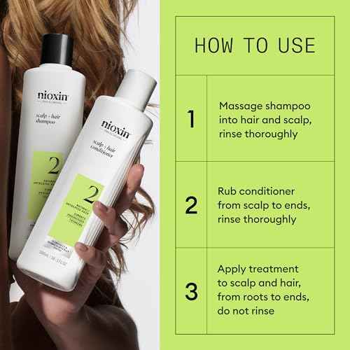 Nioxin Scalp + Hair Thickening System Kits | For Natural, Colored, & Damaged Hair with Light to Progressed Thinning | Strengthen & Boost Hair Density with Niacinamide & Biotin | 3 Month Supply
