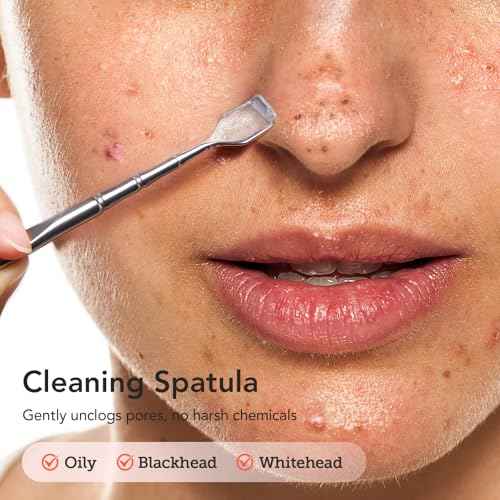 Litbear 6 Pcs Blackhead Remover Tools,Pimple Popper Tool Kit,Blackhead Pimple Comedones Extractor,Acne Tools Extractor kit, Scraper for Face Nose Deep Cleansing with Leather Case