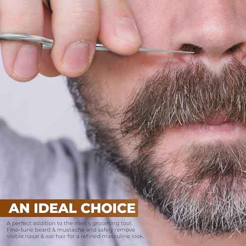 Utopia Care Eyebrow Scissors, Professional Stainless Steel Small Shears for Men and Women Cuticle Nail Scissors, Nose Hair Scissors for Grooming Mustache, Beard, Eyelashes, Ear Hair Trimming, Silver