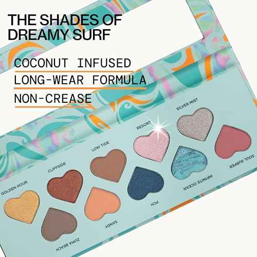 Pacifica Eyeshadow Palette ? Malibu Mineral Eyeshadow, Blendable Neutral Shades with Velvet Matte, Shimmer & Metallic, Cocoa Butter Infused, Talc-Free, Vegan & Cruelty-Free, 0.24 oz (10 Shades)