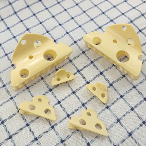 6PCS Cheese Claw Clips, Big and Small Plastic Hair Barrettes, Non-slip Large Hair Clips for Women, Strong Hold jaw clip for Thick Thin Hair Hair Accessories