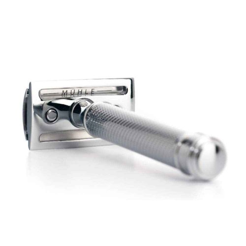 MÜHLE Grande R89 Double Edge Safety Razor (Closed Comb) & MUHLE Plastic Head Cover for Safety Razors