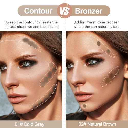 Erinde Cool Toned Liquid Contour Stick ? Cold Grey Cream Bronzer for Sculpted Look, Lightweight Blendable Matte Finish, Long Lasting Liquid Contouring Makeup, Vegan & Cruelty-Free, 102