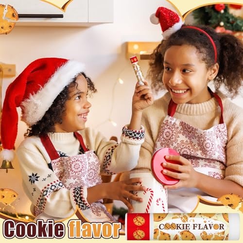 50pcs Christmas Peppermint Candy Flavor Lip Balms Gift Bulk Candy Gingerbread Hot Cocoa Cookie Cinnamon Flavor Lip Balm Christmas Party Gift Stocking Stuffer for Coworker Staff Employee (Cute)