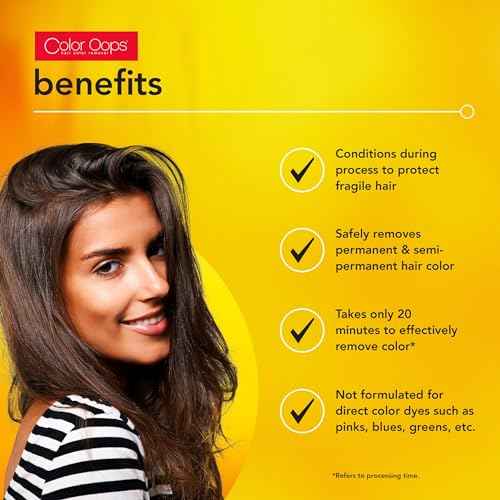 Color Oops Extra Conditioning Hair Color Remover, 1 Application, Hair Dye Remover Processes in 20 Minutes, Safely Removes Permanent & Semi-Permanent Dye, Ammonia & Bleach Free