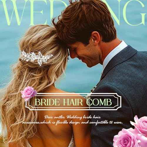 Evild Wedding Hair Clips Silver Rhinestone Bridal Headpiece Prom Hair Accessories for Women