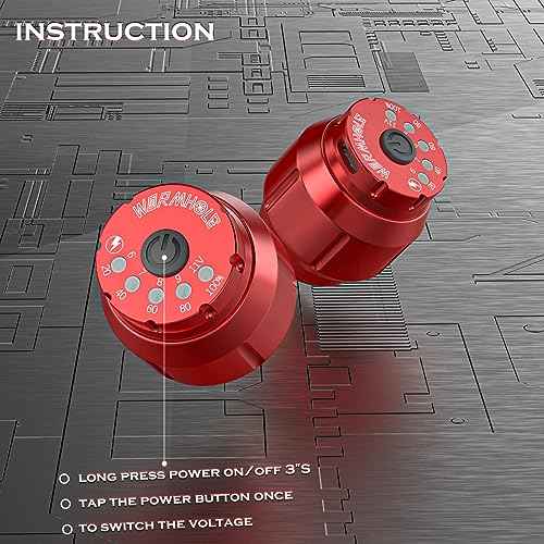 Wormhole Wireless Tattoo Power Supply for Tattoo Machine Wireless Tattoo Pen Battery 1050mAh Power Supply RCA Connector Rechargeable WA01-B