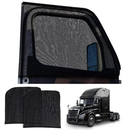 EcoNour XXXL Truck 2-Pack Side Window Shade | Front Side Windows Protects UV Rays and Sun Glare | Stretchable & Breathable Mesh Sunshade for Kenworth T680, Peterbilt 579, 589 | Driver Window Screens