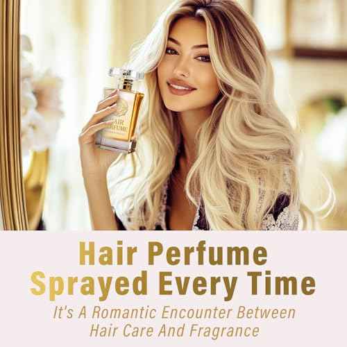 Hair Perfume, Pheromones?Perfumes for Women, 50ml Natural Scented Hair Mist, Leave-In Conditioning Spray for Dry & Frizzy Hair, Long Lasting Fragrance