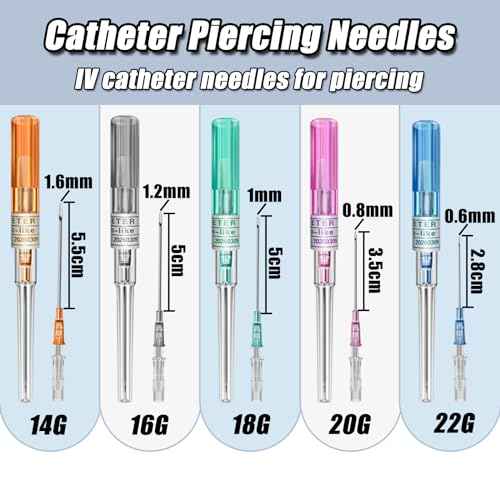 Catheter Piercing Needles - YONGDA 10Pcs 18G Catheter Needles Cateter Para Catheter Hollow Needles for Ear Nose Belly Cartilage Piercing Needles