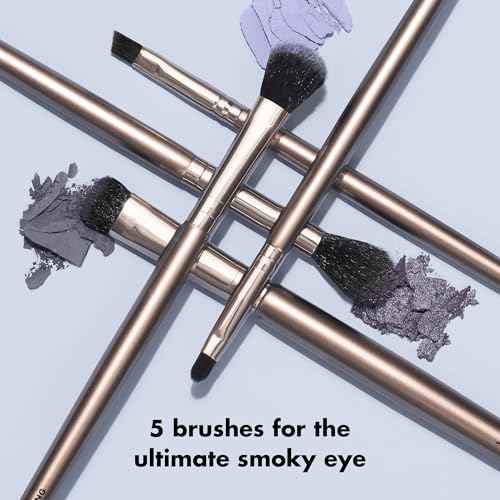 e.l.f. Smoky Eye Brush Kit, 5-Piece Makeup Brush Kit For Creating A Smoky Eye Look, Apply & Blend Eyeshadow, Vegan & Cruelty-Free