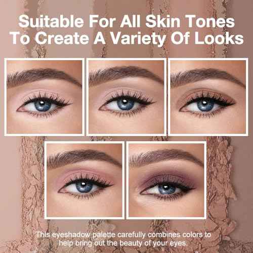 Warm Neutral Rose Brown Eyeshadow Palette ? 5 Matte Shades, Soft Pink to Chocolate, Velvety Finish, Natural Everyday to Romantic Eye Looks, Blendable & Travel-Friendly Makeup for Brown Eyes 02#