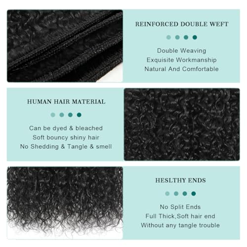 18 18 20 Inch Water Wave Human Hair Bundles Brazilian Virgin Human Hair Bundles 12A Deep Water Wave Bundles 100% Real Human Hair Extensions Natural Black