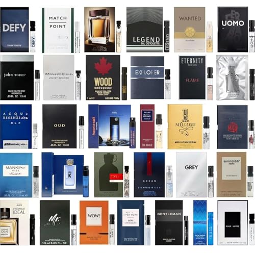 High End Random Selection Designer Fragrance Cologne Sampler Set for Men - (Pack of 5 Sample Vials)