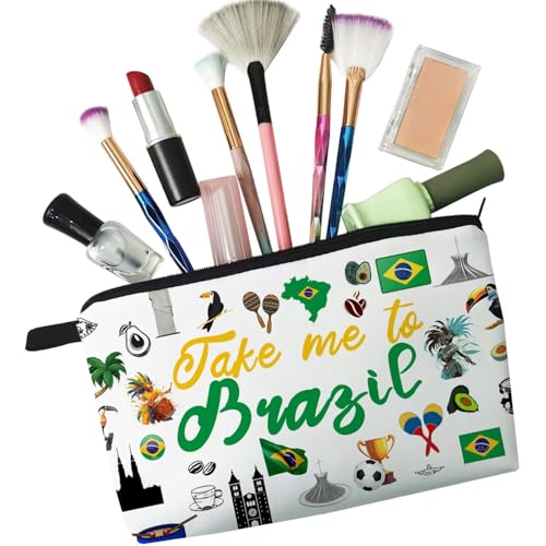 Take Me To Brazil Makeup Bag Cute Small Organizer Zipper Pouch Take Me To Brazil Cosmetic Bag Travel Present for Women Friends