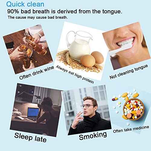 New Version Tongue Scraper Cleaner for Adults & Kids, Medical Grade Metal Tongue Brushes Set for Fresh Breath Dental Eliminate Bad Breath in Seconds