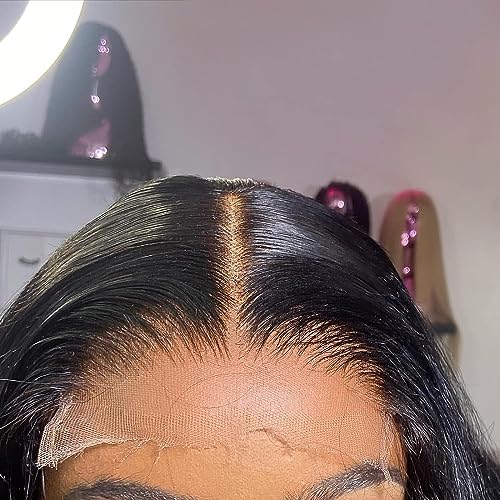 BEEOS 5x5 Skinlike Real HD Lace Closure, 0.10mm Ultra-thin Invisible HD Lace Single Knot Pre-Plucked Brazilian Human Hair Closure Natural Color 14 Inch