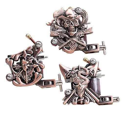 Dragonhawk Complete Tattoo Kit with Case, Beginner Traditional Coils Tattoo Machines, Power Supply Immortal Tattoo Inks,Tattoo Needles Foot Pedal Grips Tips