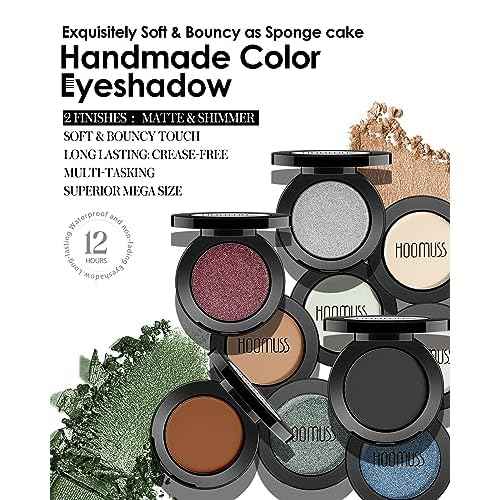 Gold Eyeshadow Single Handmade Pressed Eyeshadow Palette Long Lasting With No Creasing, Intense Color Pigmented Gold Eye Shadow-1Gold