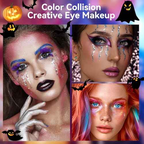 Halloween Eyeshadow Palette, Halloween Makeup Palette 35-Color Goth Makeup palette Suitable for Special Effects Skeleton Clown Costumes, High-Pigment Long-Lasting Eyeshadow Set