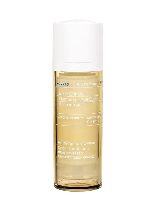 KORRES White Pine Meno-Reverse Deep Wrinkle & Age Spot Concentrate, Daily Post-Menopausal Serum With White Pine Extract, Peptide Blend & Greek Yoghurt Proteins For Mature Skin, 1.0 Fl Oz