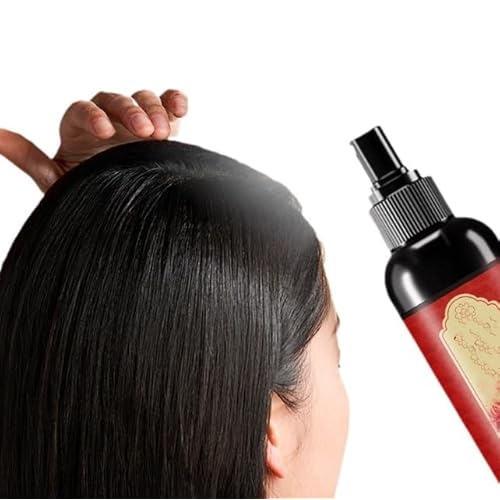 Saffron Hair Blackening Spray, Black Hair Spray, Saffron Hair Spray, Natural Plant Saffrons and Polygonum Multiflorum Essence Spray, Improve Dryness and Frizz, For All Hair Types