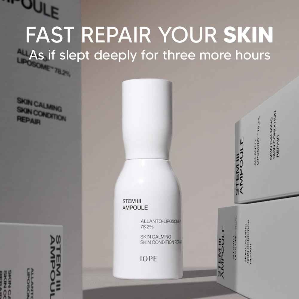 IOPE STEM III Face Serum | Anti-aging Facial Ampoule with Liposome & Niacinamide, Dermatologically Tested for Daily Hydrating and Firming, Fine Lines Wrinkle Care, Korean Skincare, 1.69 Fl Oz