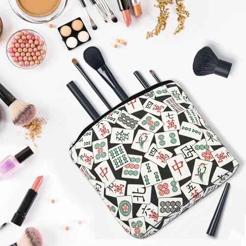 Degpum Mahjong Makeup Bag Women's Zippered Bag for Purse,Mahjong Lover Gift Gambling Gifts for Grandma Aunt Mom Sister Friend for Birthday Christmas Retirement Thanksgiving Gifts