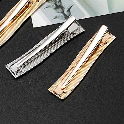 4 Pcs Metal Hair Clips Piano Shape Alligator Hair Clips Simple Hair Barrettes Hair Accessories for Women and Girls