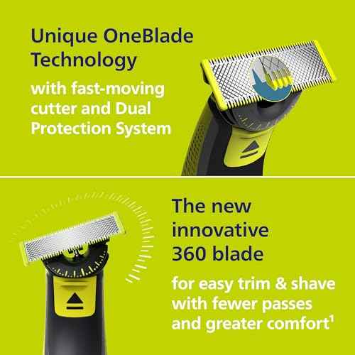 Philips Norelco One 360 Hybrid Face, Electric Beard Trimmer and Shaver, with 360 Technology, 1x 360 for Face, 5in1 Adjustable Comb, Model QP2724/90