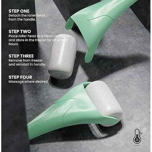 ROSELYNBOUTIQUE Ice Roller for Face Wrinkles Fine Lines Puffiness Stick Massager Facial Skin Care Tools Self Care Gifts for Men Women (Green)