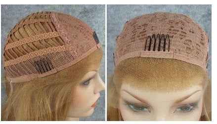 24inch Long Wavy Brown Lace Front Wig Half Hand Tied Heat Resistant Synthetic Hair Wig at Mxangel